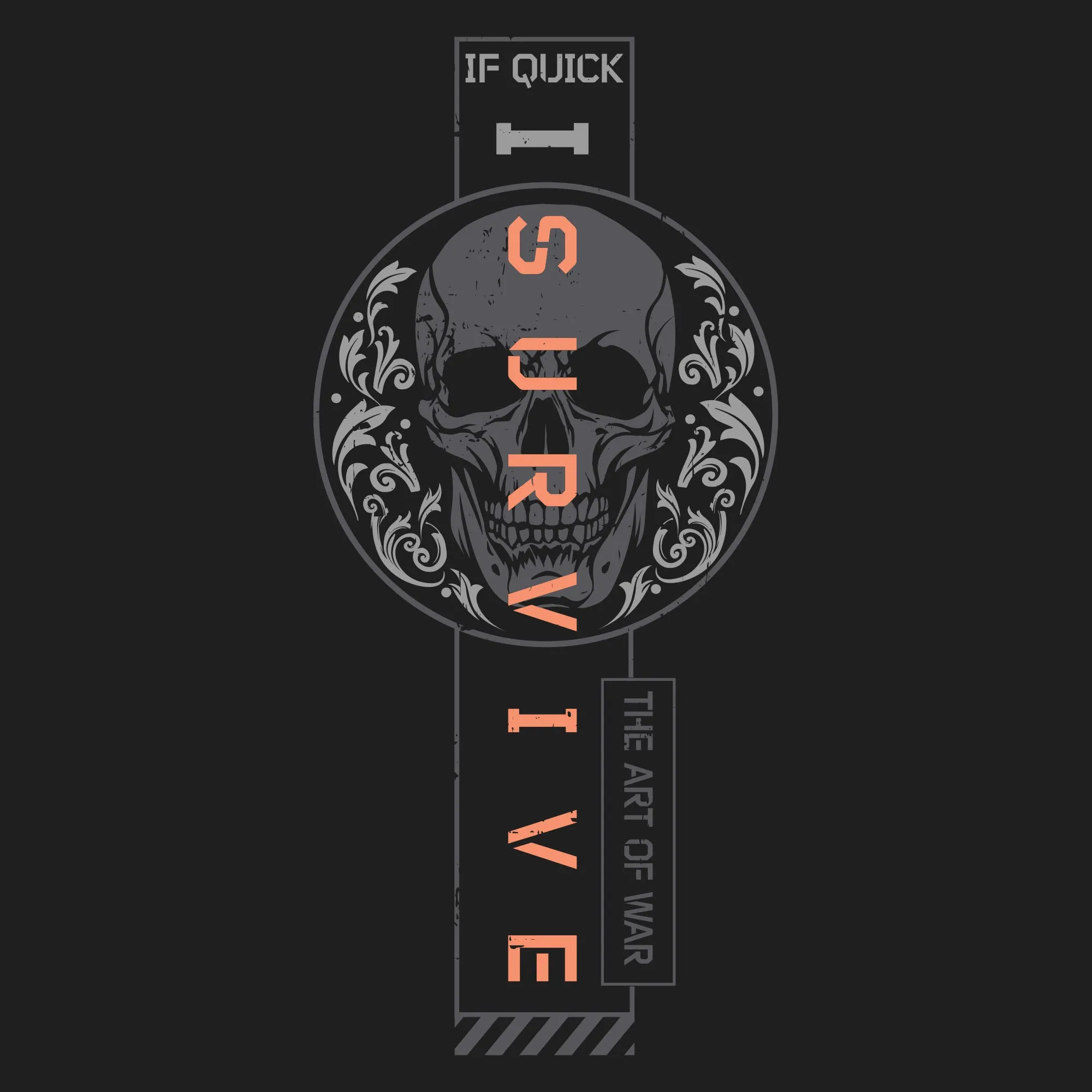 Women's I Survive Racerback Cropped Tank - Dark Heather Gray sold by Grunt Style product image thumbnail 2