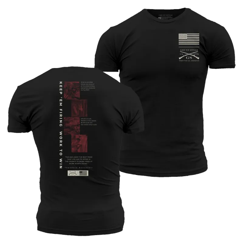 Work To Win T-Shirt - Black sold by Grunt Style