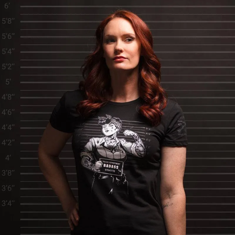 Women's America Most Wanted Slim Fit T-Shirt - Black sold by Grunt Style