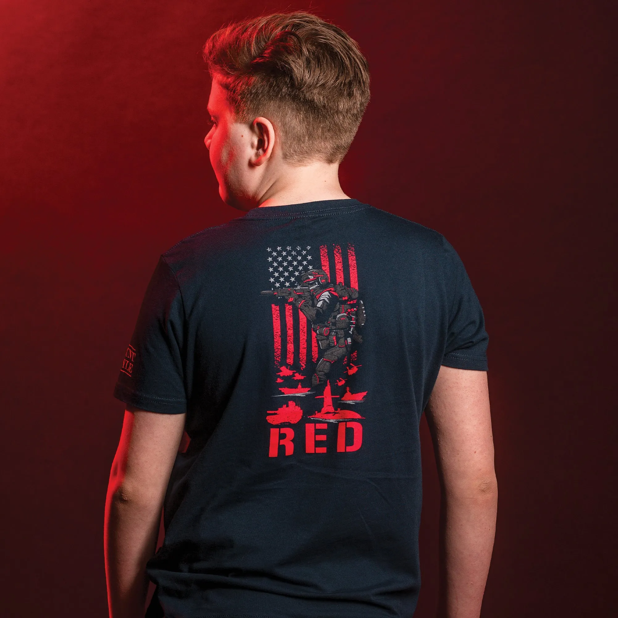 Youth RED Friday T-Shirt - Midnight Navy sold by Grunt Style product image thumbnail 2