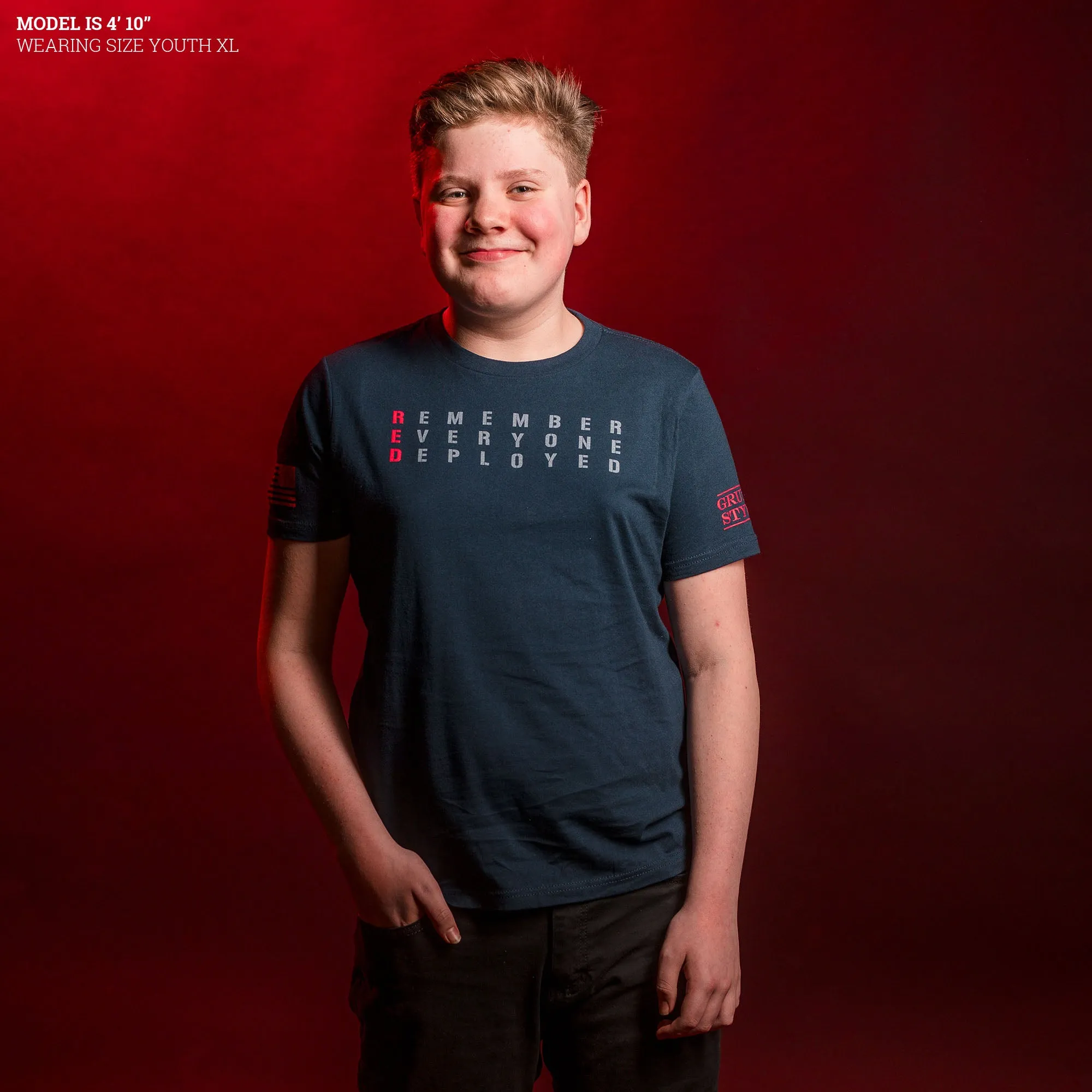 Youth RED Friday T-Shirt - Midnight Navy sold by Grunt Style product image thumbnail 3