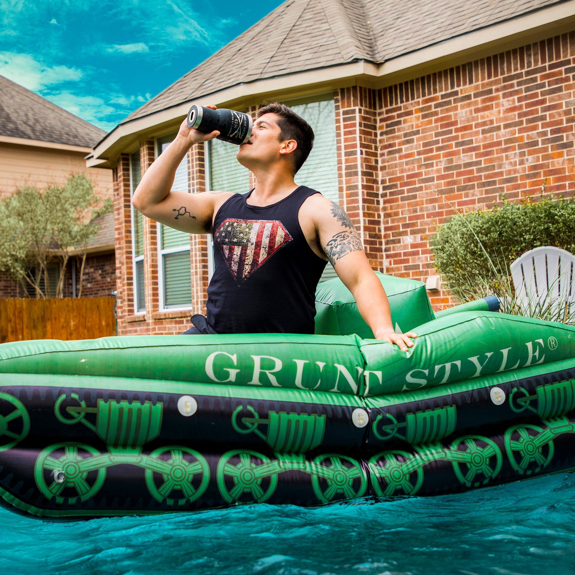 Men's Super Patriot 2.0 Tank - Black sold by Grunt Style product image thumbnail 3