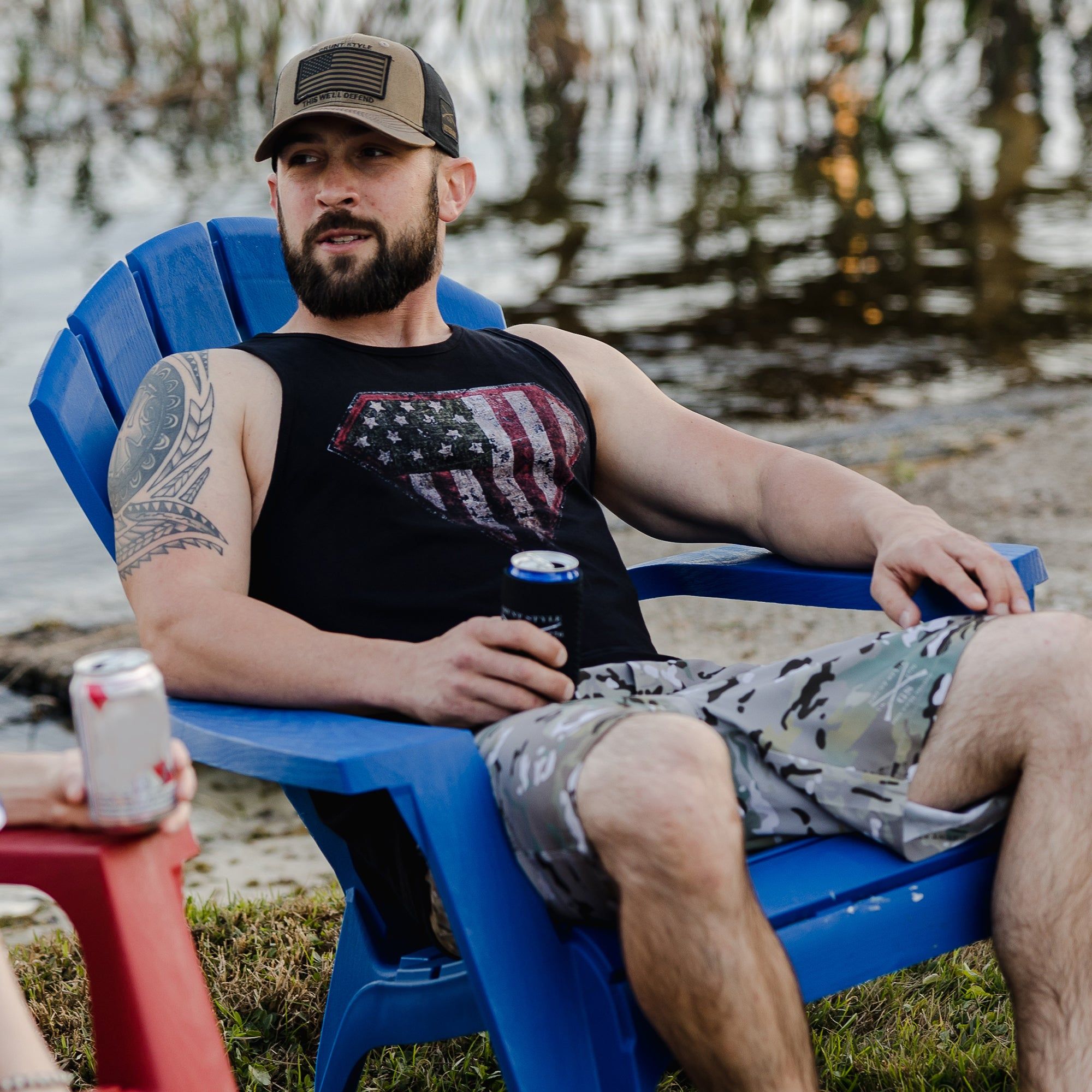 Men's Super Patriot 2.0 Tank - Black sold by Grunt Style product image thumbnail 2