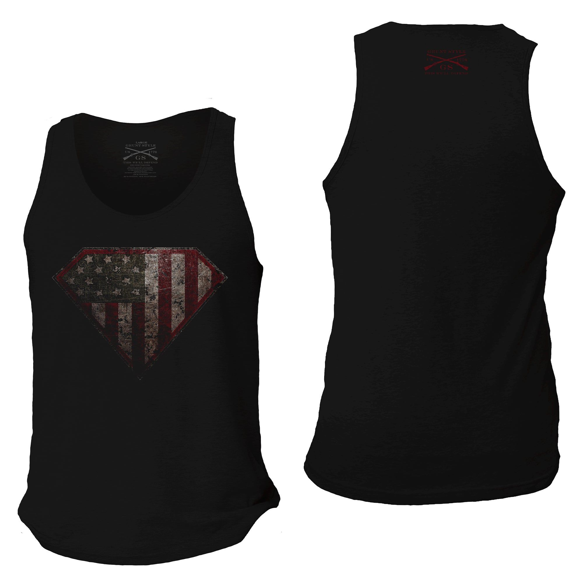 Men's Super Patriot 2.0 Tank - Black sold by Grunt Style
