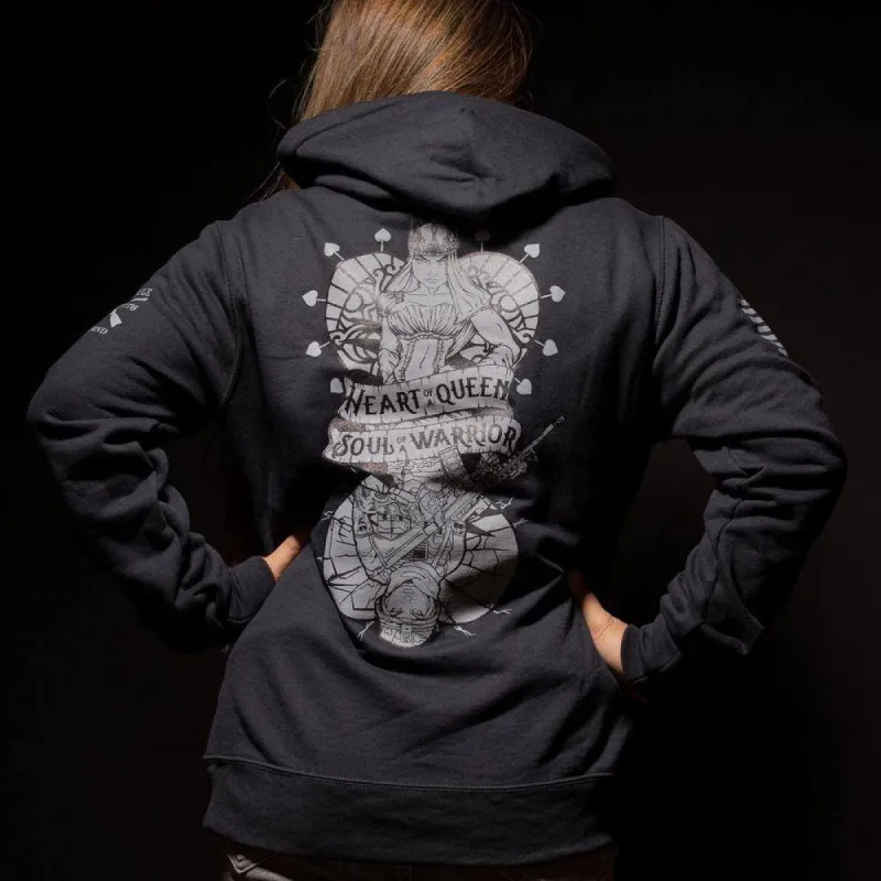 Women's Heart and Soul of a Warrior Hoodie - Black sold by Grunt Style