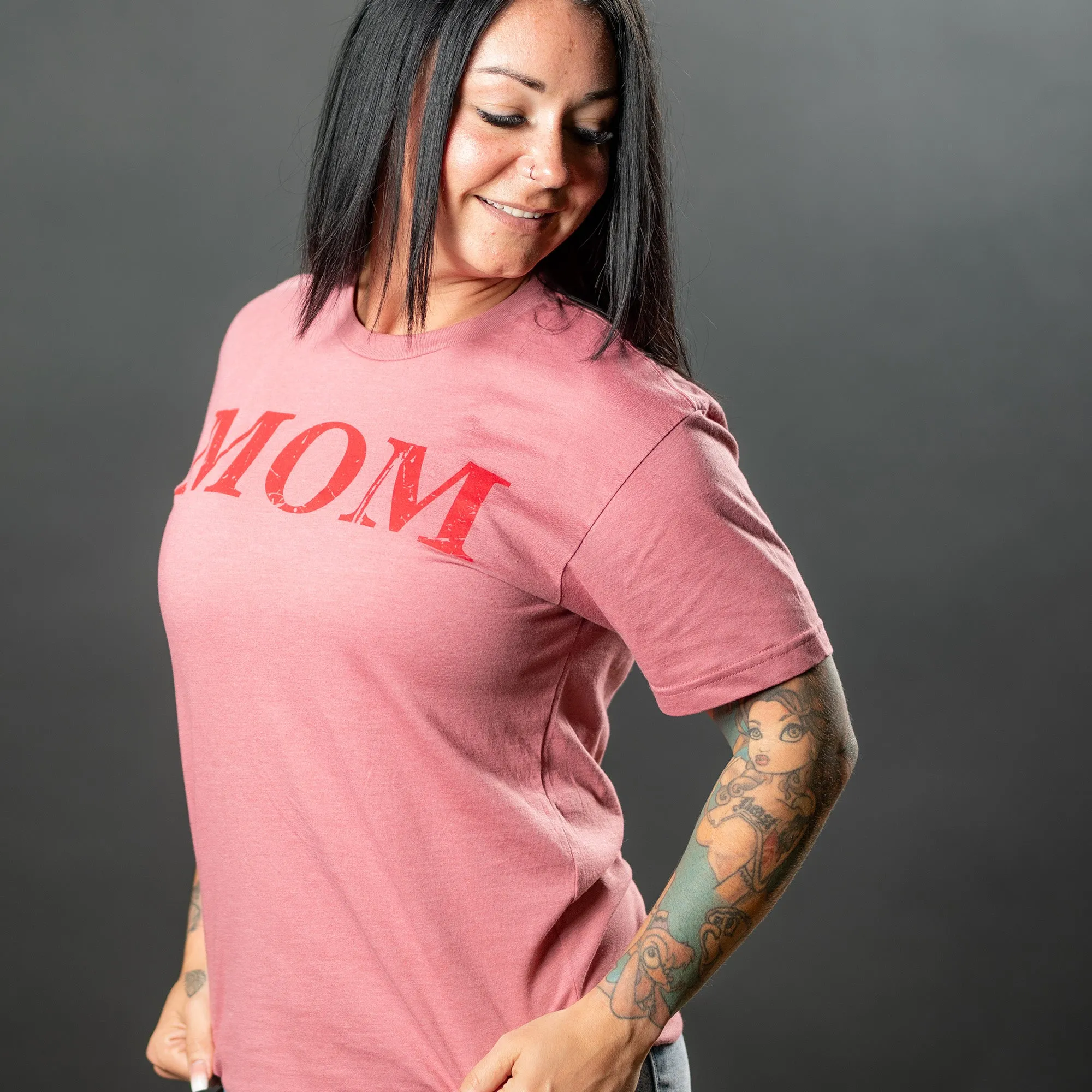 Women's Mom Defined Boyfriend Fit T-Shirt - Heather Mauve sold by Grunt Style product image thumbnail 4
