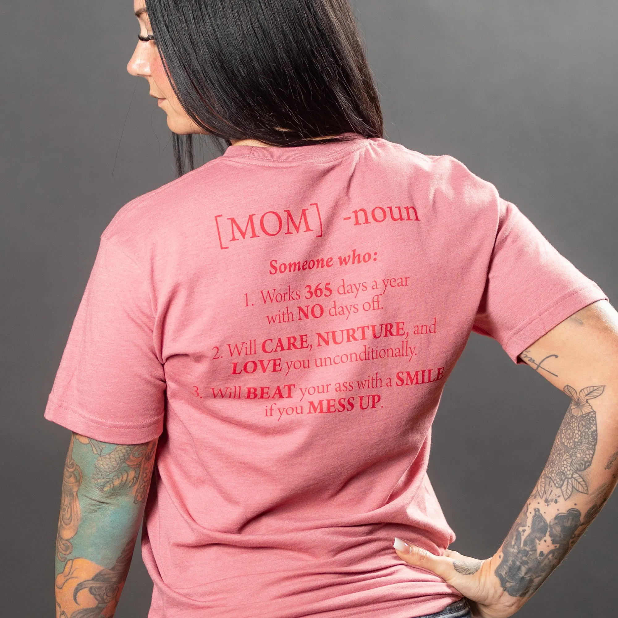 Women's Mom Defined Boyfriend Fit T-Shirt - Heather Mauve sold by Grunt Style product image thumbnail 3