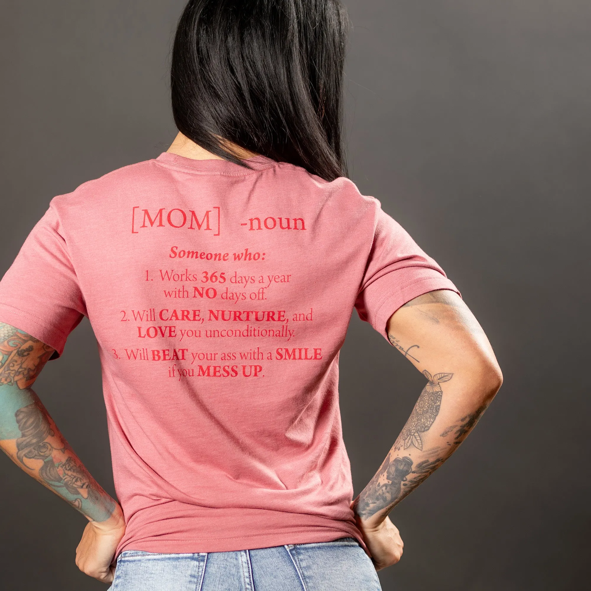Women's Mom Defined Boyfriend Fit T-Shirt - Heather Mauve sold by Grunt Style product image thumbnail 2