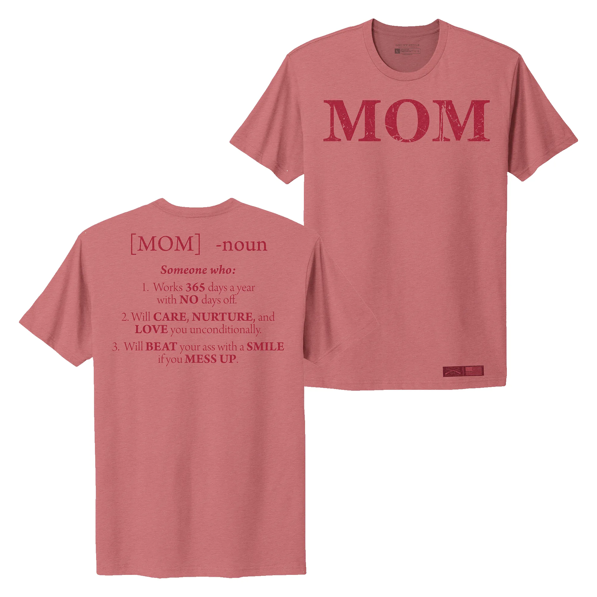 Women's Mom Defined Boyfriend Fit T-Shirt - Heather Mauve sold by Grunt Style product image thumbnail 5