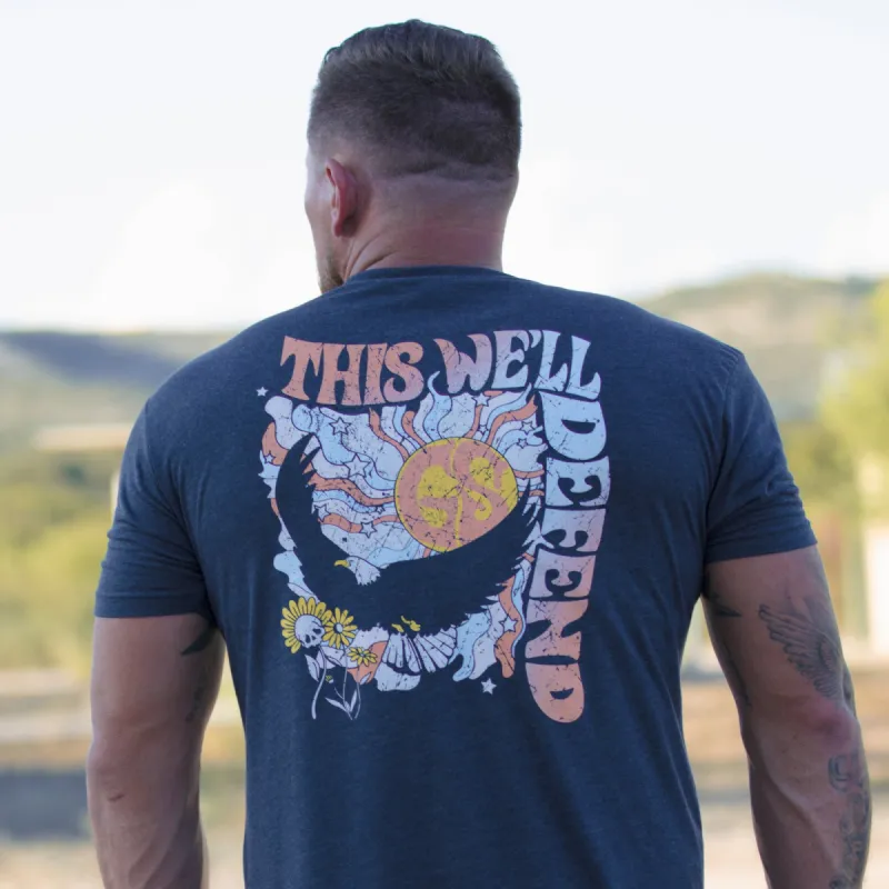 Trippy Eagle T-Shirt - Midnight Navy sold by Grunt Style