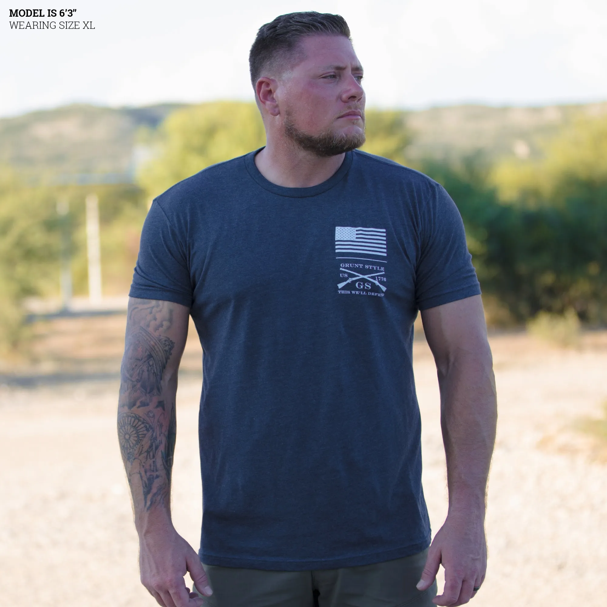 Trippy Eagle T-Shirt - Midnight Navy sold by Grunt Style product image thumbnail 3