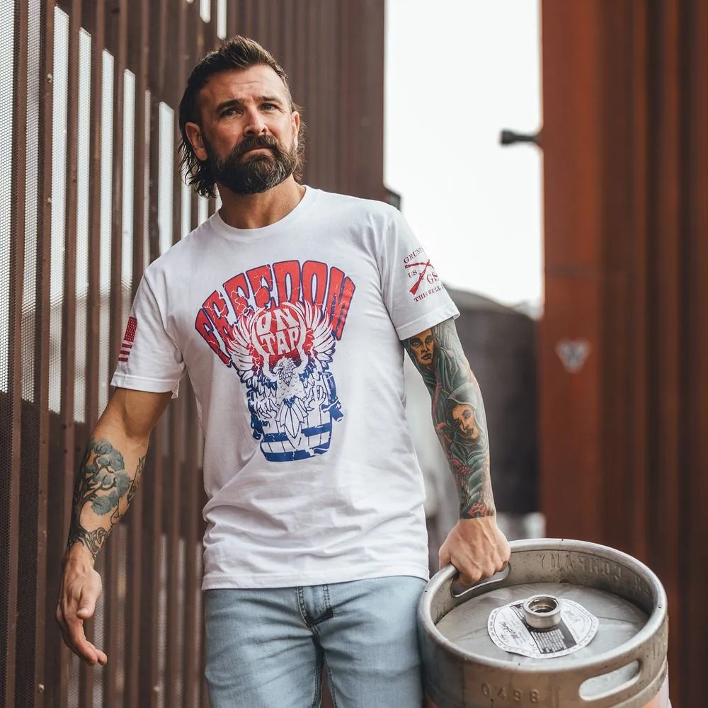 Freedom On Tap T-Shirt - White sold by Grunt Style product image thumbnail 3