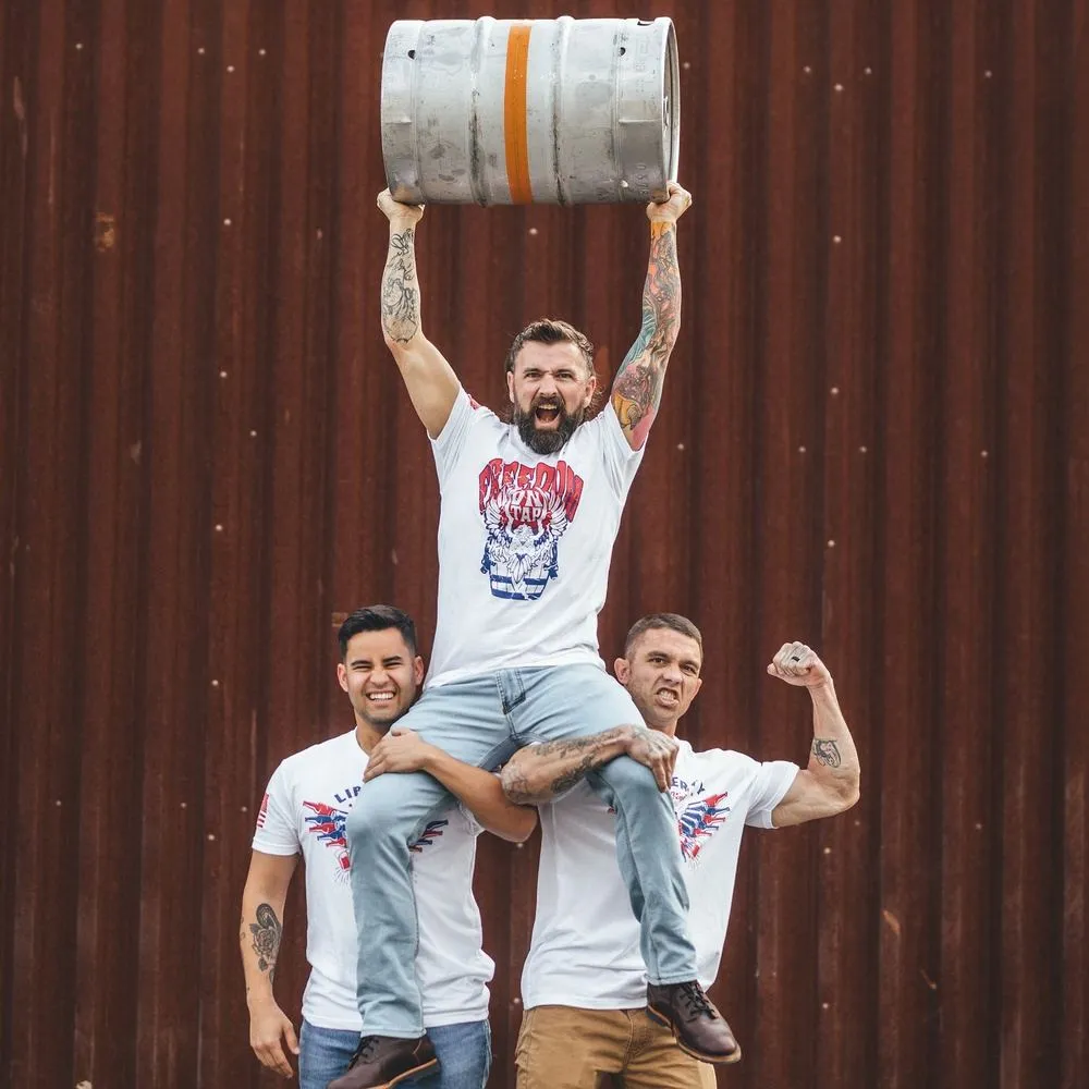 Freedom On Tap T-Shirt - White sold by Grunt Style product image thumbnail 5