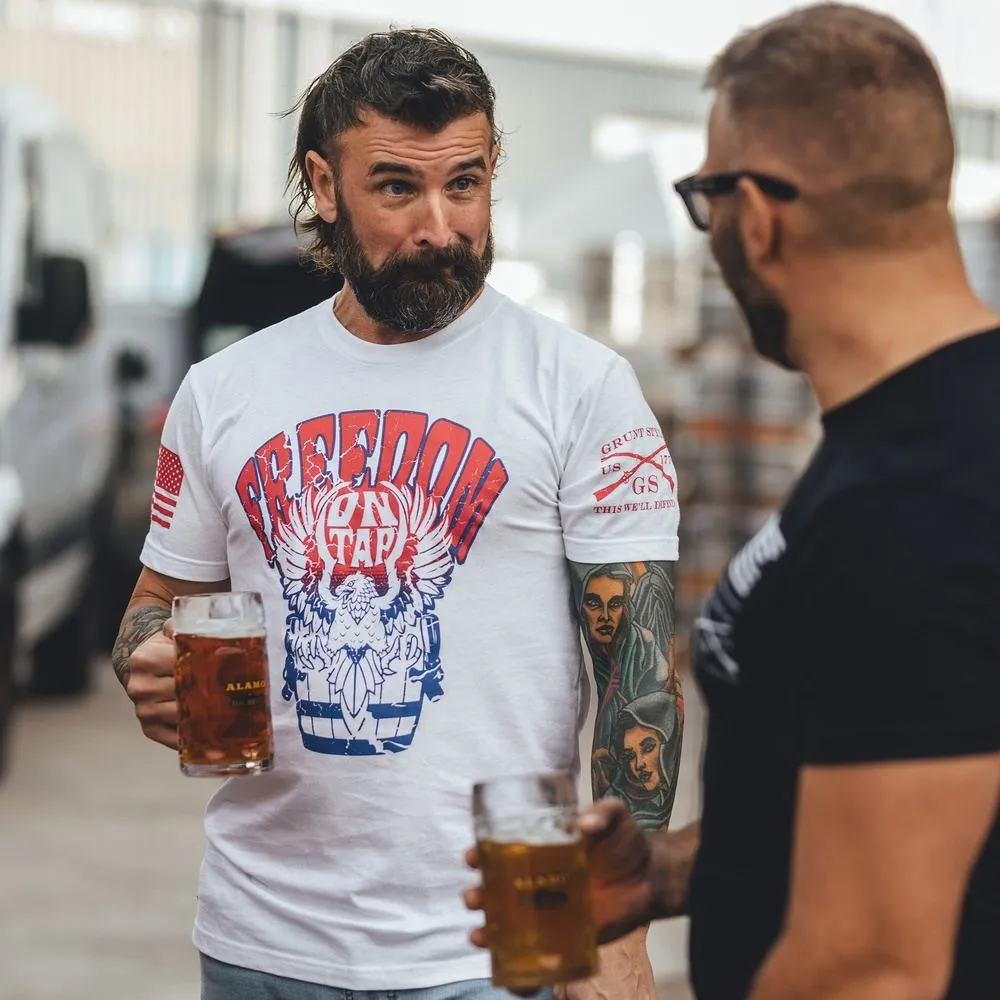 Freedom On Tap T-Shirt - White sold by Grunt Style product image thumbnail 4