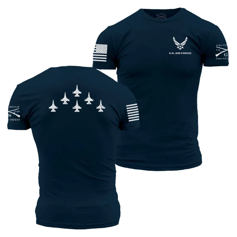 USAF - Formation T-Shirt - Navy sold by Grunt Style