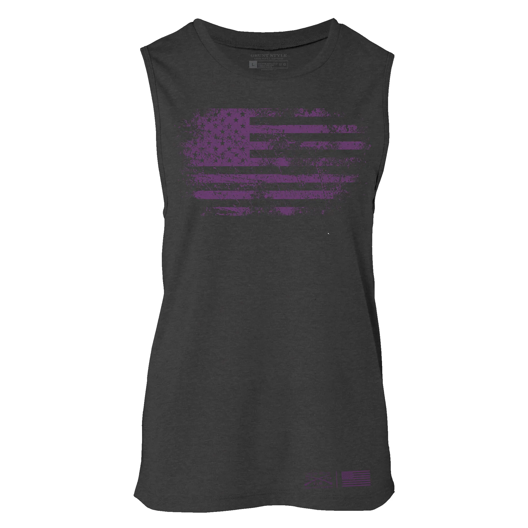 Women's Vintage American Everyday Tank - Dark Heather Gray sold by Grunt Style product image thumbnail 3
