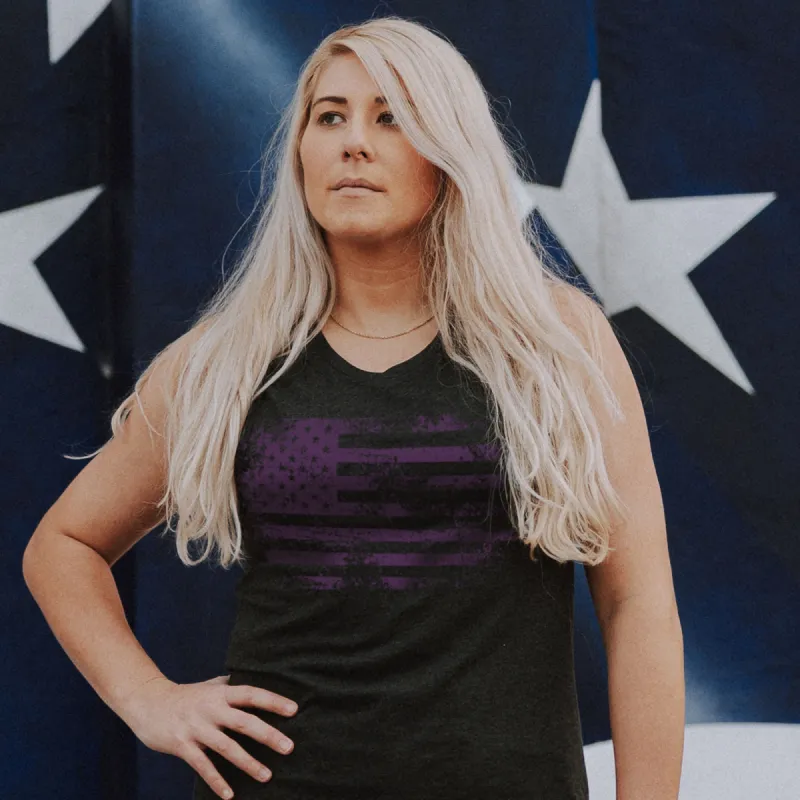 Women's Vintage American Everyday Tank - Dark Heather Gray sold by Grunt Style