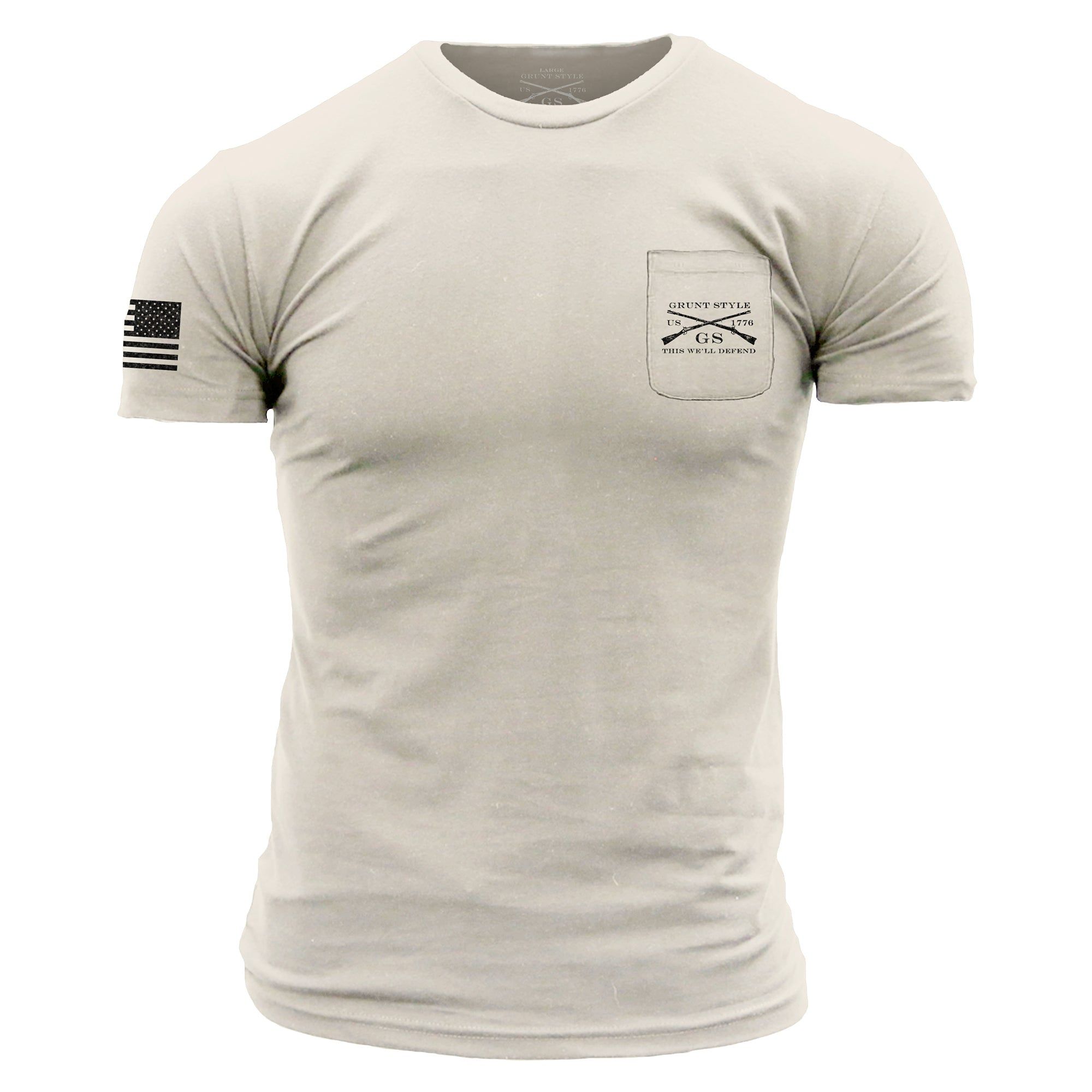 Men's Ammo Flag Pocket T-Shirt - Sand sold by Grunt Style product image thumbnail 6