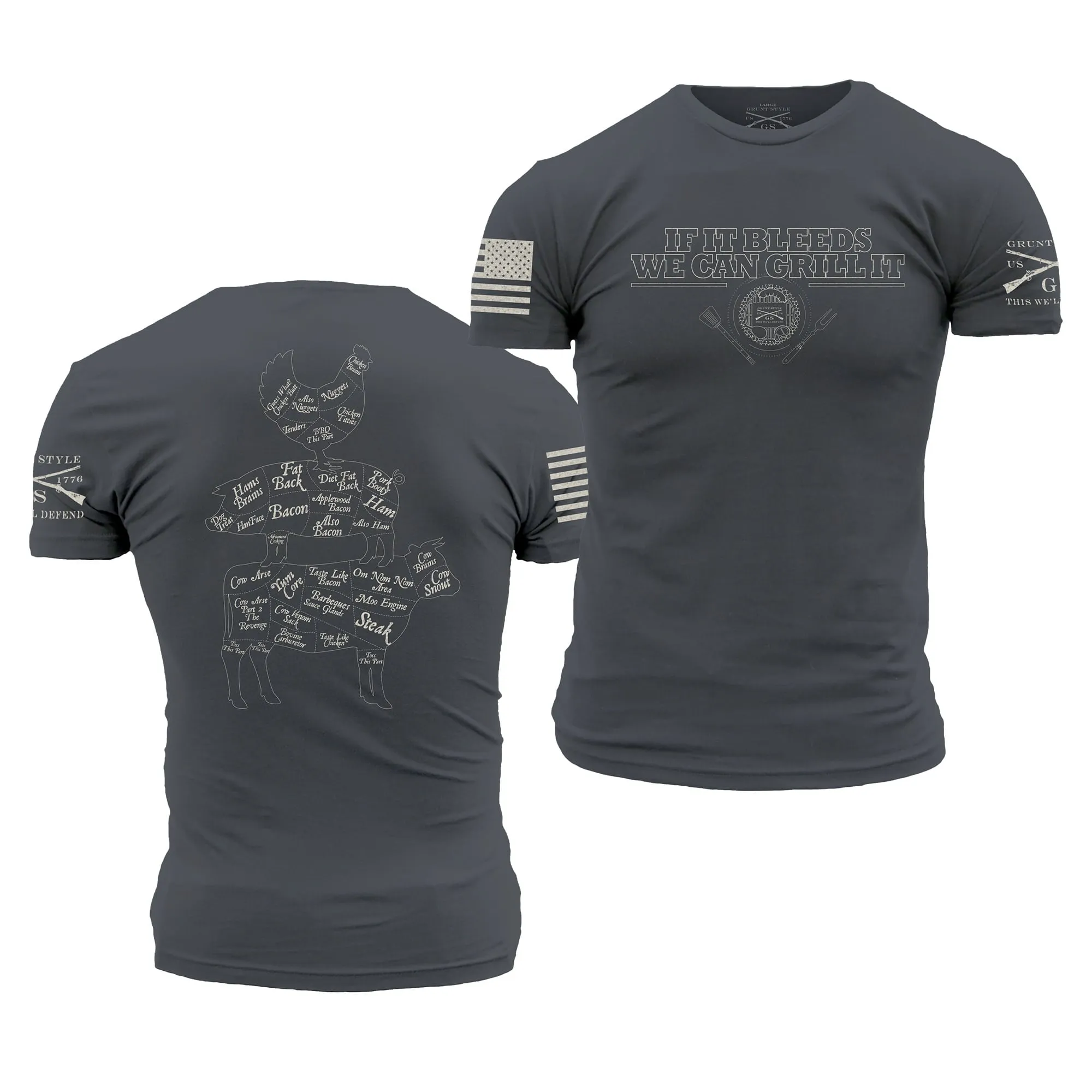 We Can Grill It T-Shirt - Grey sold by Grunt Style