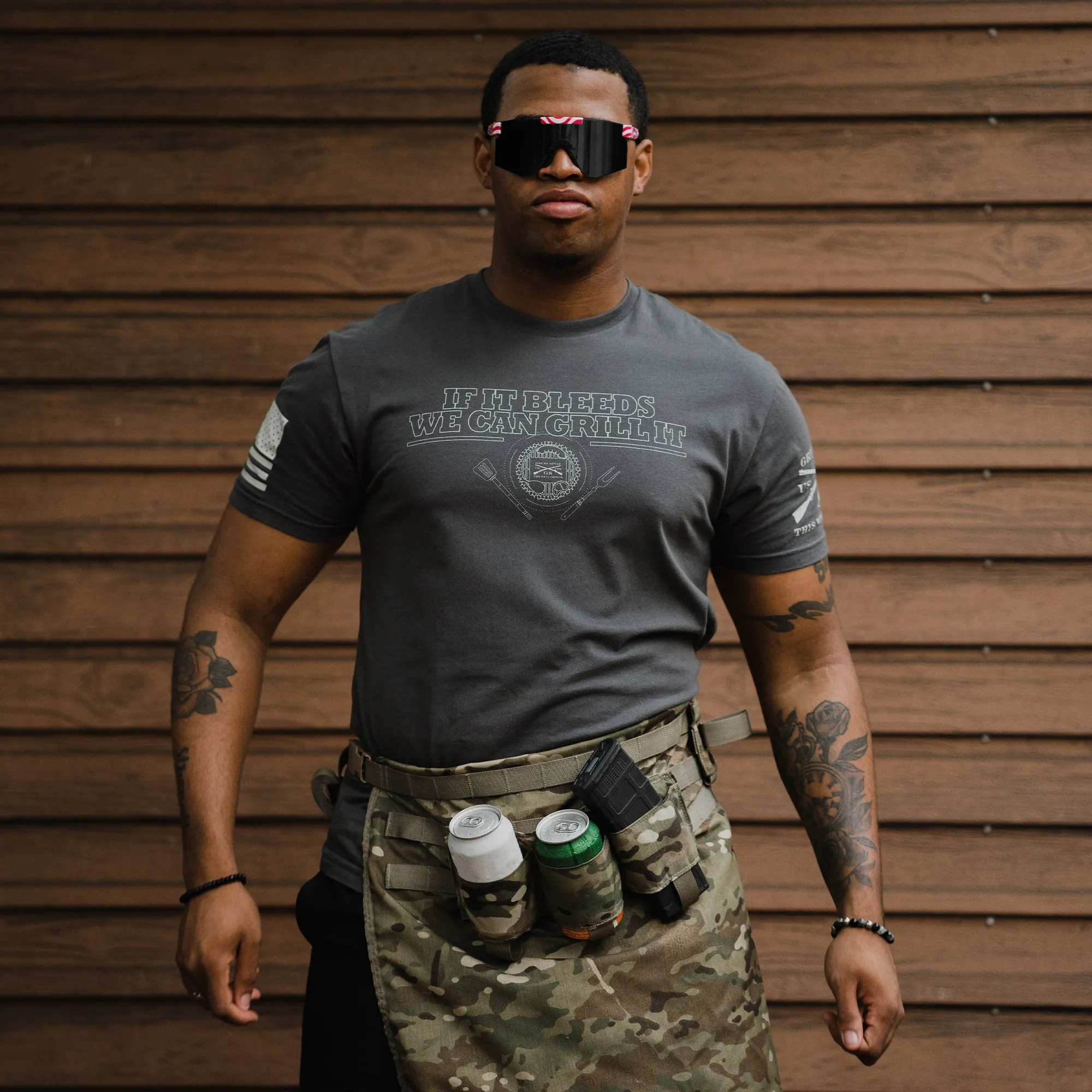 We Can Grill It T-Shirt - Grey sold by Grunt Style product image thumbnail 5