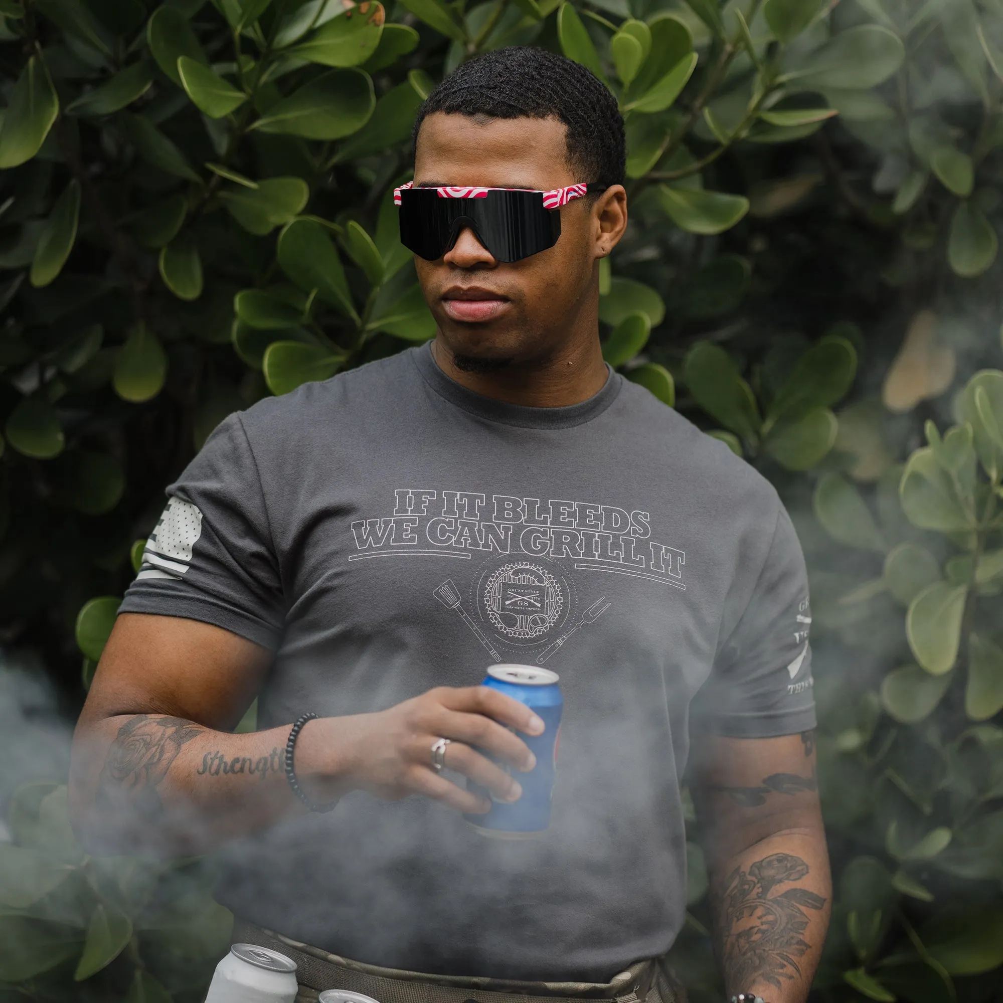 We Can Grill It T-Shirt - Grey sold by Grunt Style product image thumbnail 2