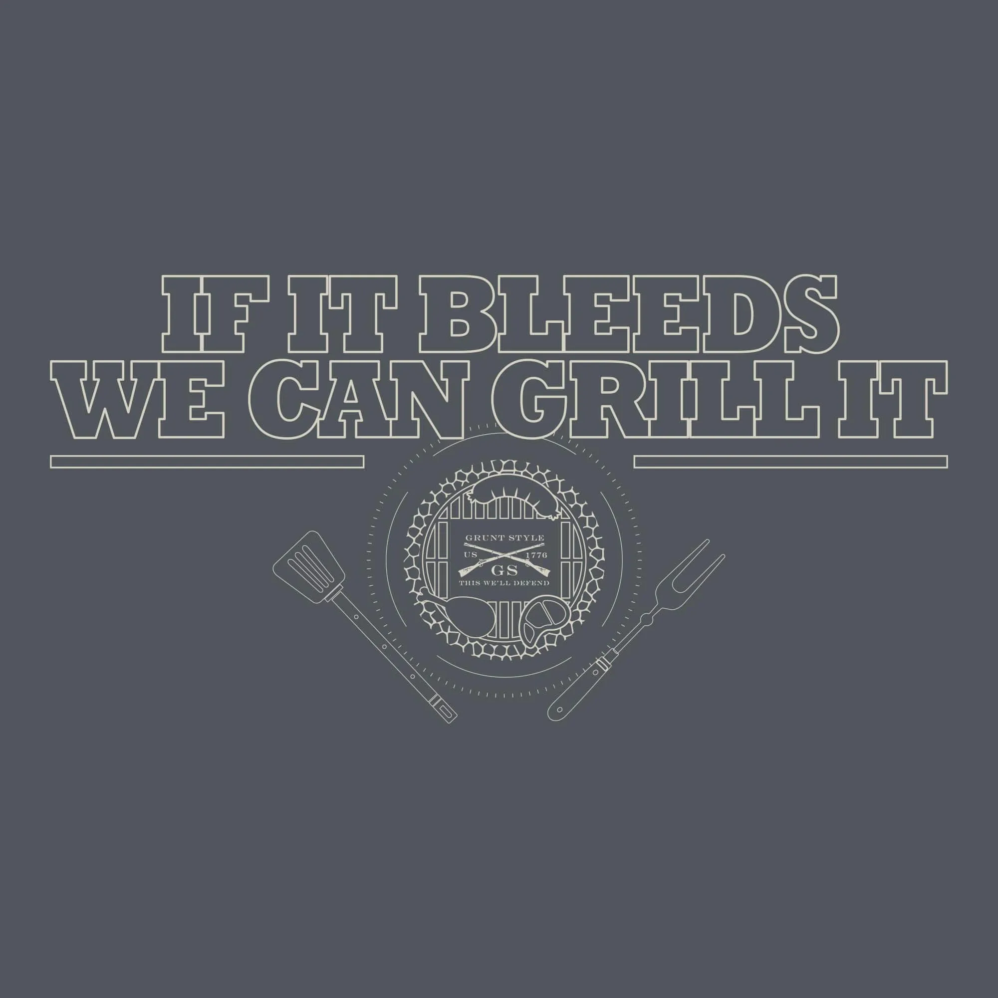 We Can Grill It T-Shirt - Grey sold by Grunt Style product image thumbnail 3