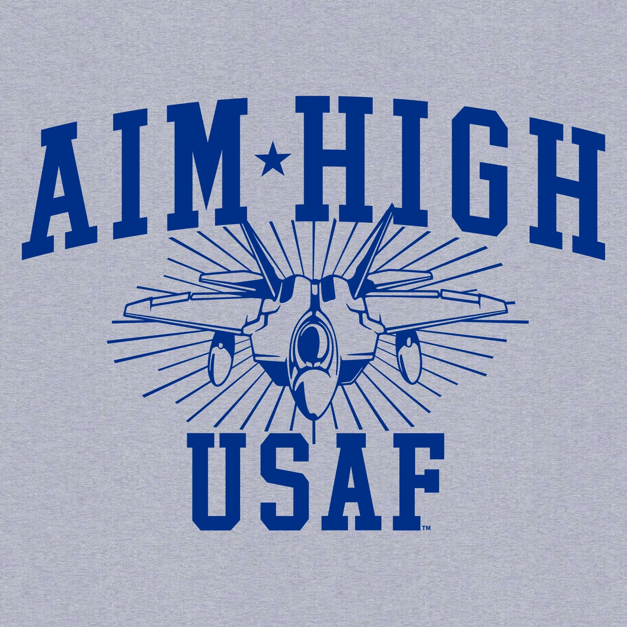 USAF - Aim High U.S.A.F. T-Shirt - Athletic Heather sold by Grunt Style product image thumbnail 3