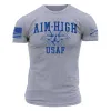 USAF - Aim High U.S.A.F. T-Shirt - Athletic Heather sold by Grunt Style