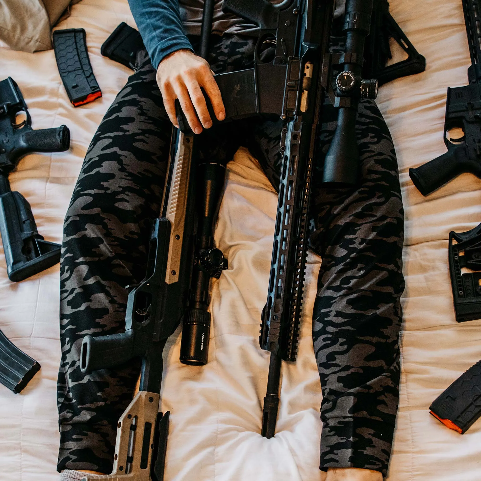 Men's Lightweight Lounge Jogger 2.0 - Black Camo sold by Grunt Style