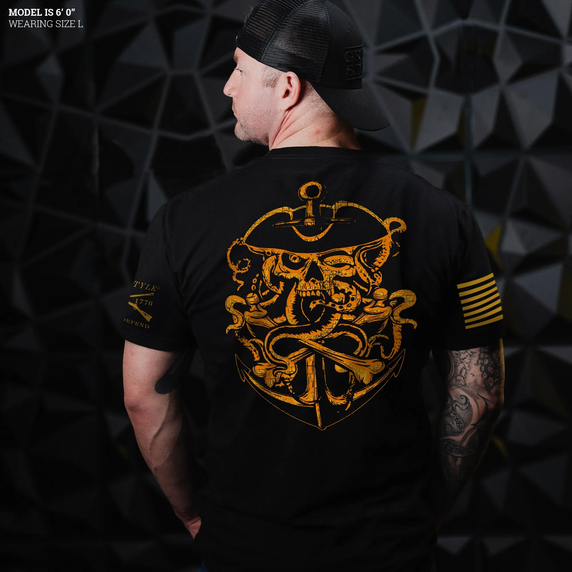 USN - Ghost Pirate T-Shirt - Black sold by Grunt Style product image thumbnail 2