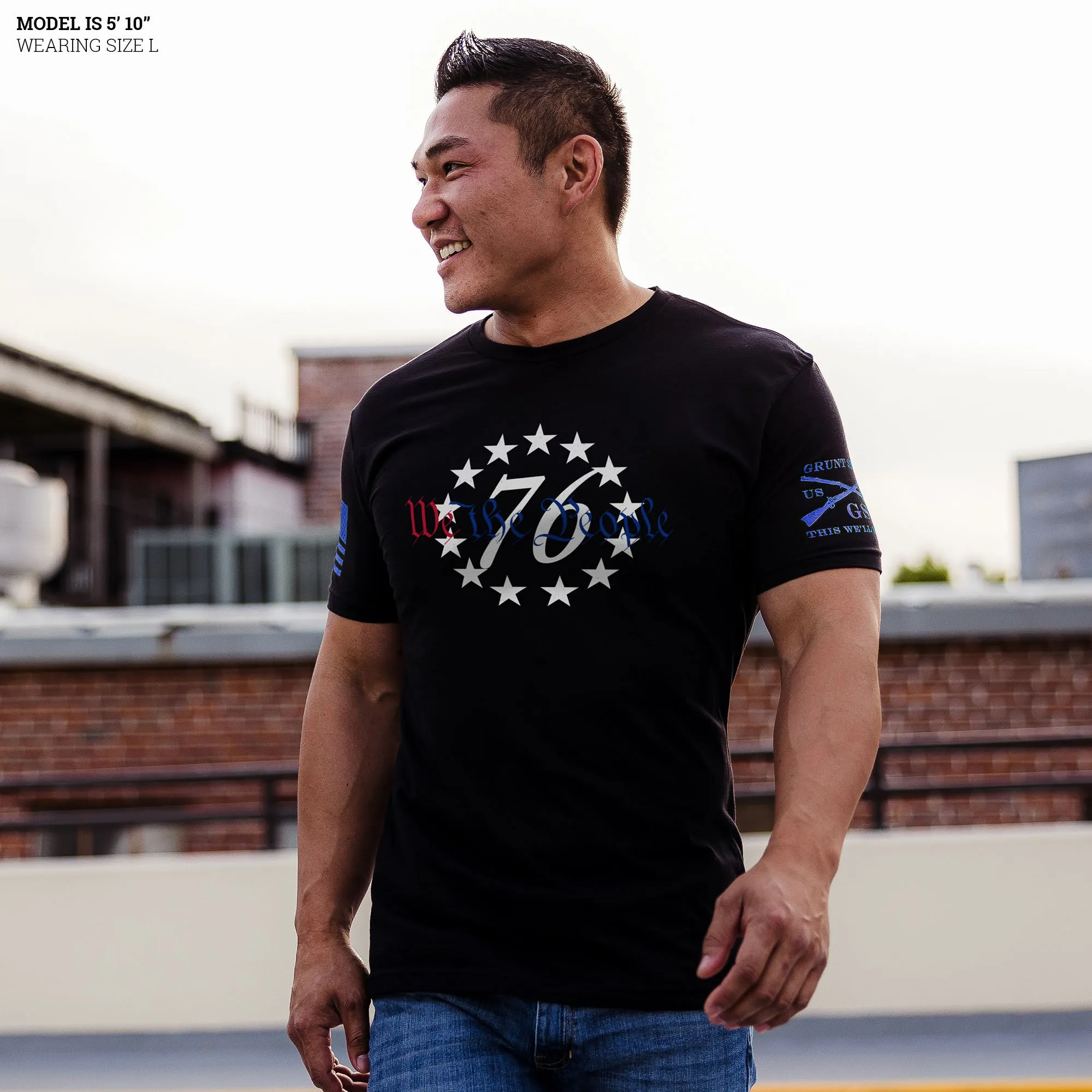 76 We The People T-Shirt - Black sold by Grunt Style product image thumbnail 3