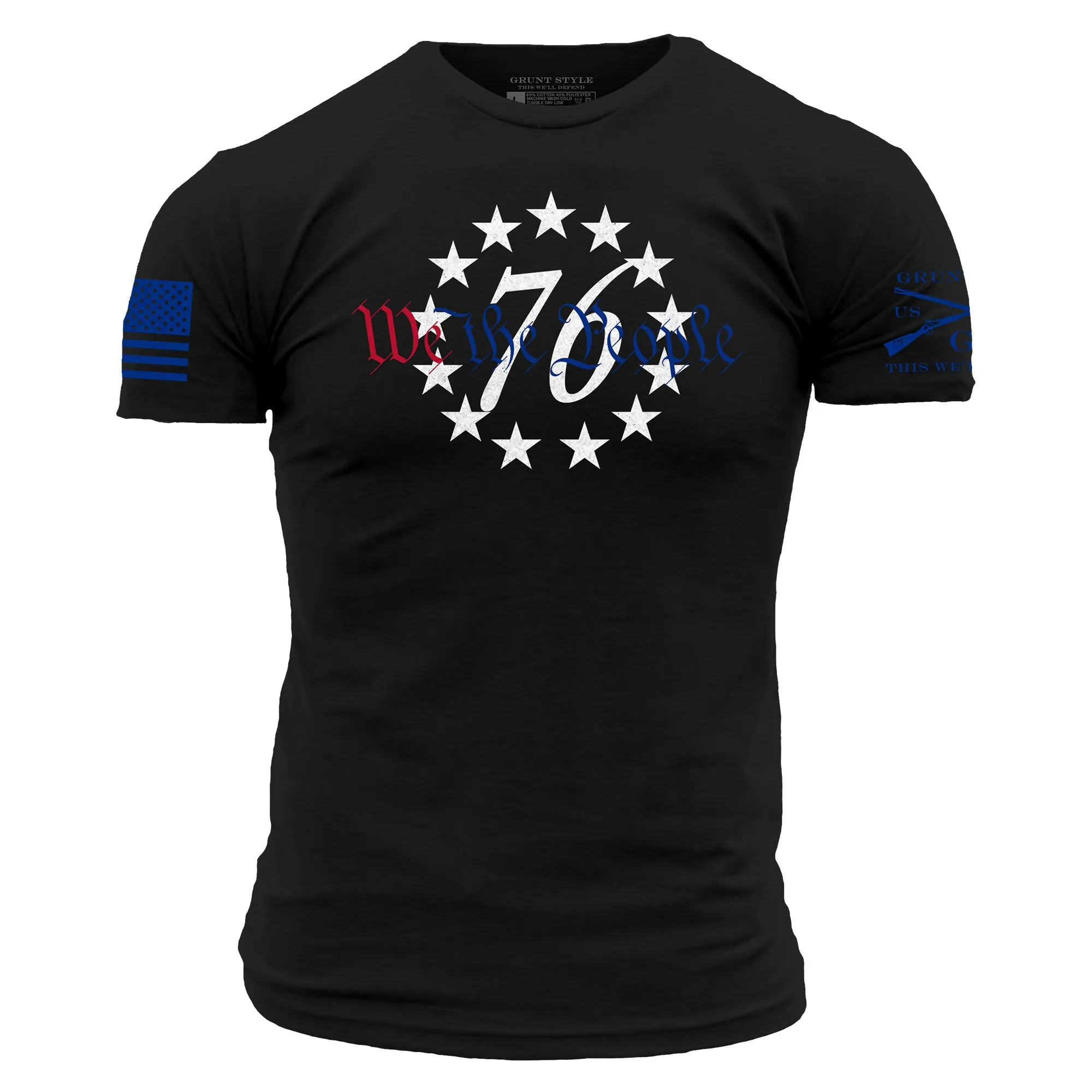 76 We The People T-Shirt - Black sold by Grunt Style product image thumbnail 2