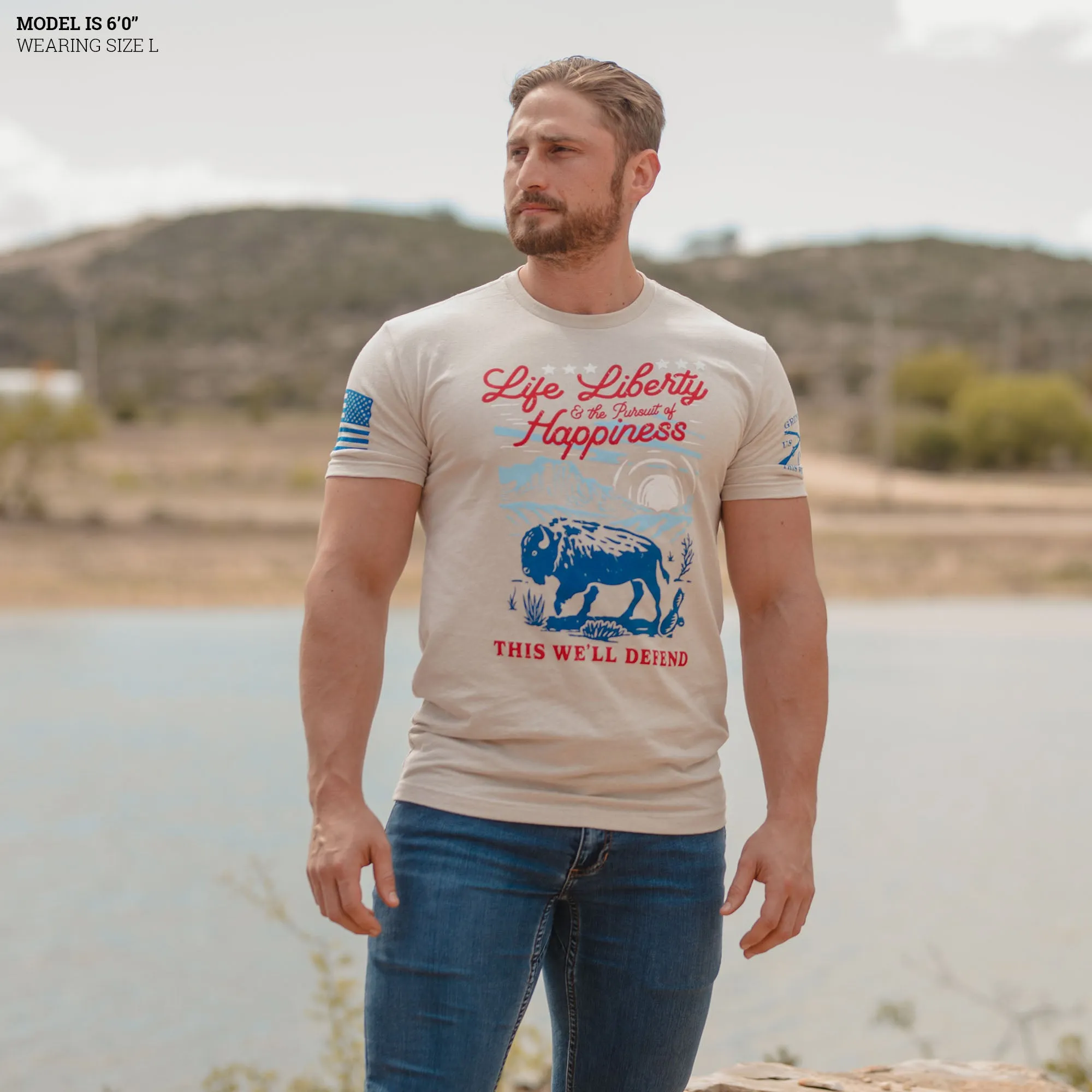 Pursuit of Happiness T-Shirt - Sand sold by Grunt Style product image thumbnail 3