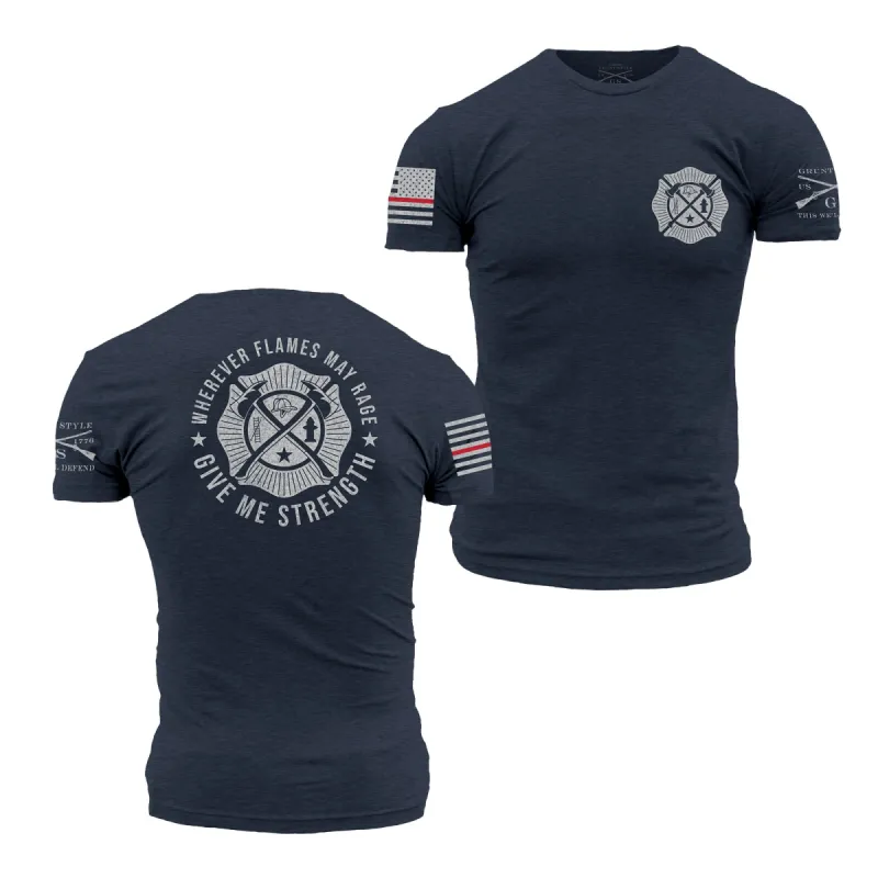 Wherever Flames May Rage T-Shirt - Navy sold by Grunt Style