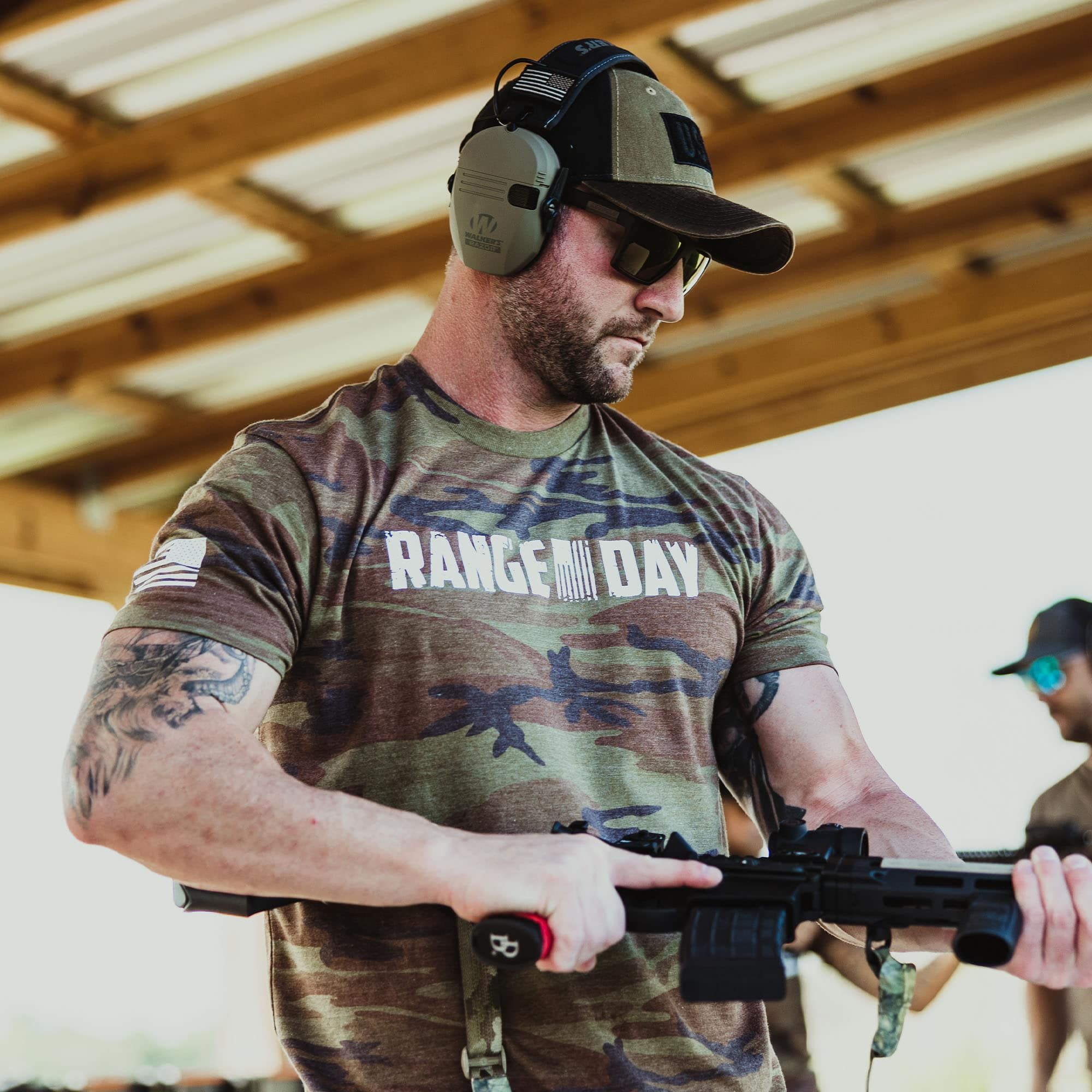 Men's Range Day T-Shirt - Woodland Camo sold by Grunt Style product image thumbnail 4