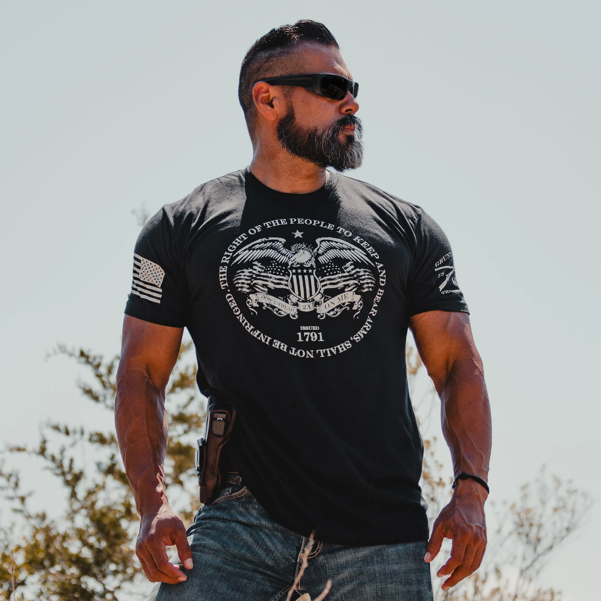 2A Rights T-Shirt - Black sold by Grunt Style product image thumbnail 3