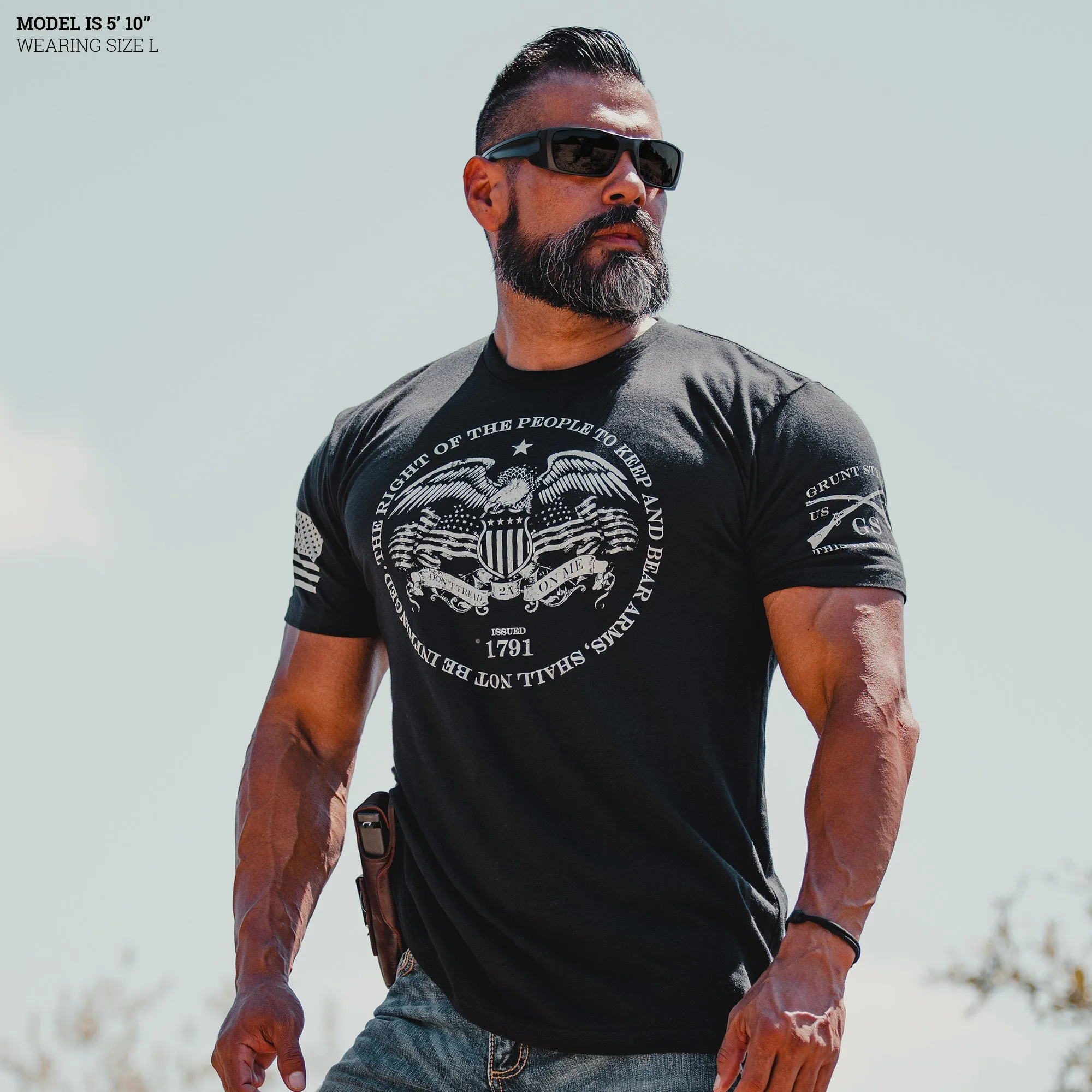 2A Rights T-Shirt - Black sold by Grunt Style product image thumbnail 5