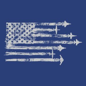 By Air Flag T-Shirt - Blue sold by Grunt Style