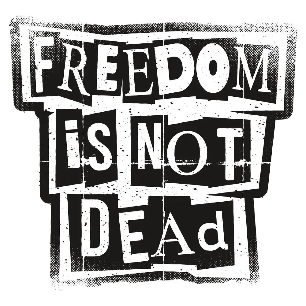 Freedom Is Not Dead T-Shirt - White sold by Grunt Style product image thumbnail 2