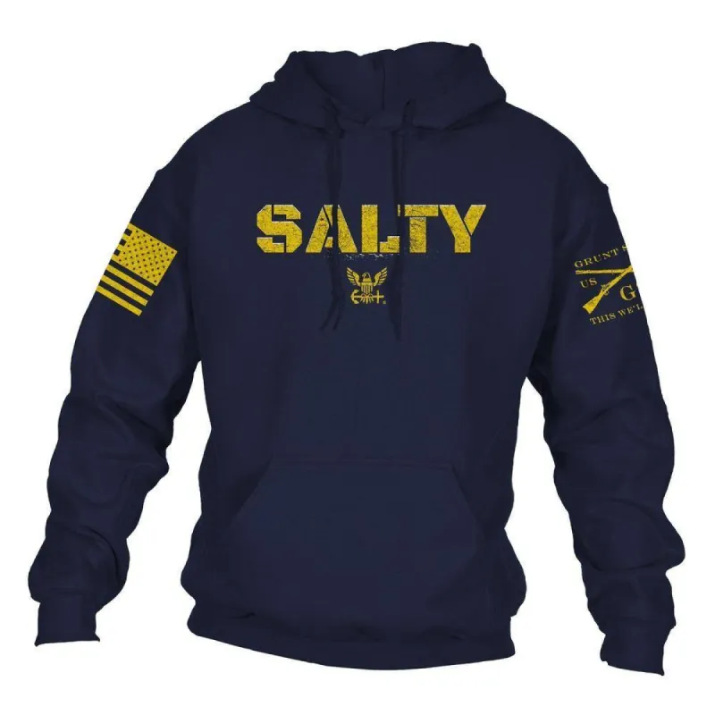 USN - Salty Hoodie - Navy Blue sold by Grunt Style