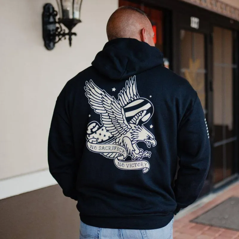 No Sacrifice No Victory Hoodie - Black sold by Grunt Style