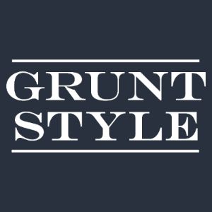 Grunt Style Stacked Logo T-Shirt - Navy sold by Grunt Style