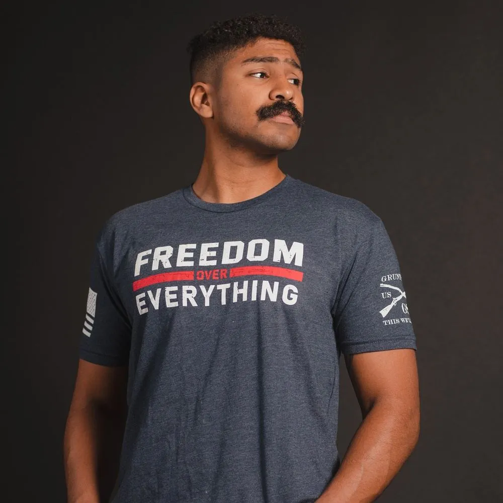 Freedom Over Everything T-Shirt - Midnight Navy sold by Grunt Style product image thumbnail 3