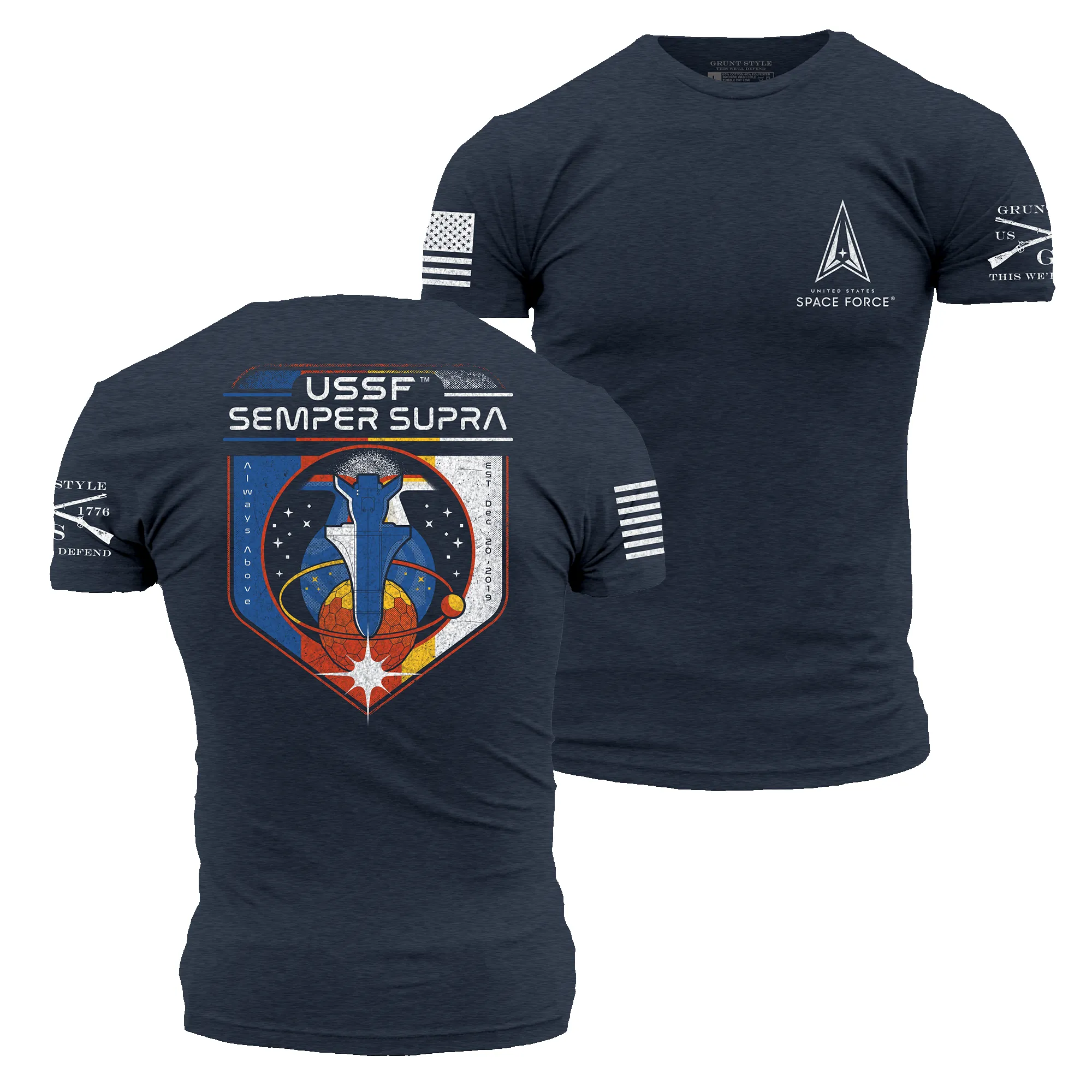USSF - Always Above T-Shirt - Midnight Navy sold by Grunt Style