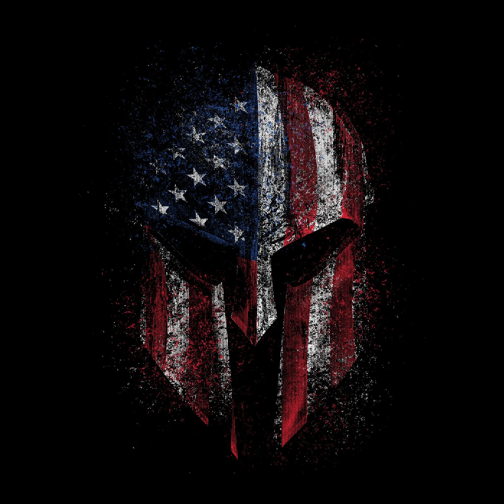 American Spartan 2.0 T-Shirt - Black sold by Grunt Style product image thumbnail 3