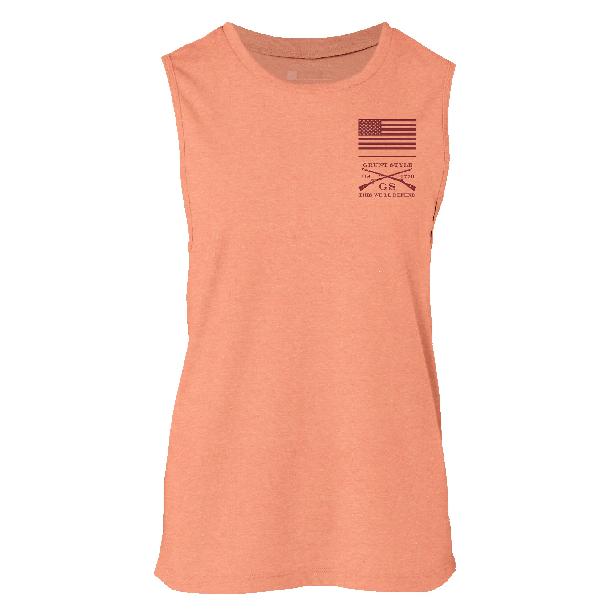 Women's Strength Through Suffering Everyday Tank - Heather Sunset sold by Grunt Style product image thumbnail 4