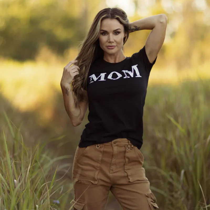 Women's Mom Defined T-Shirt - Black sold by Grunt Style