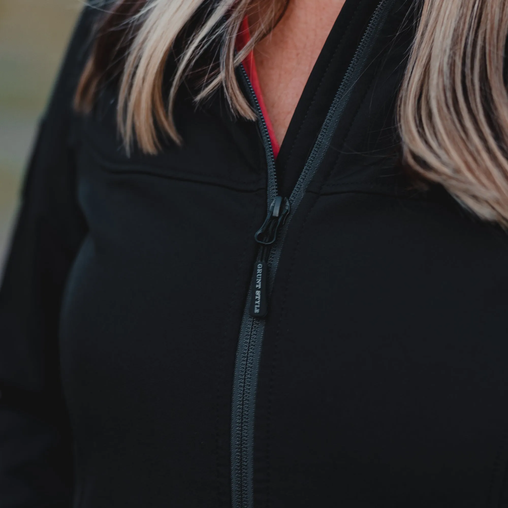 Women's Soft Shell Hoodie - Black sold by Grunt Style product image thumbnail 4