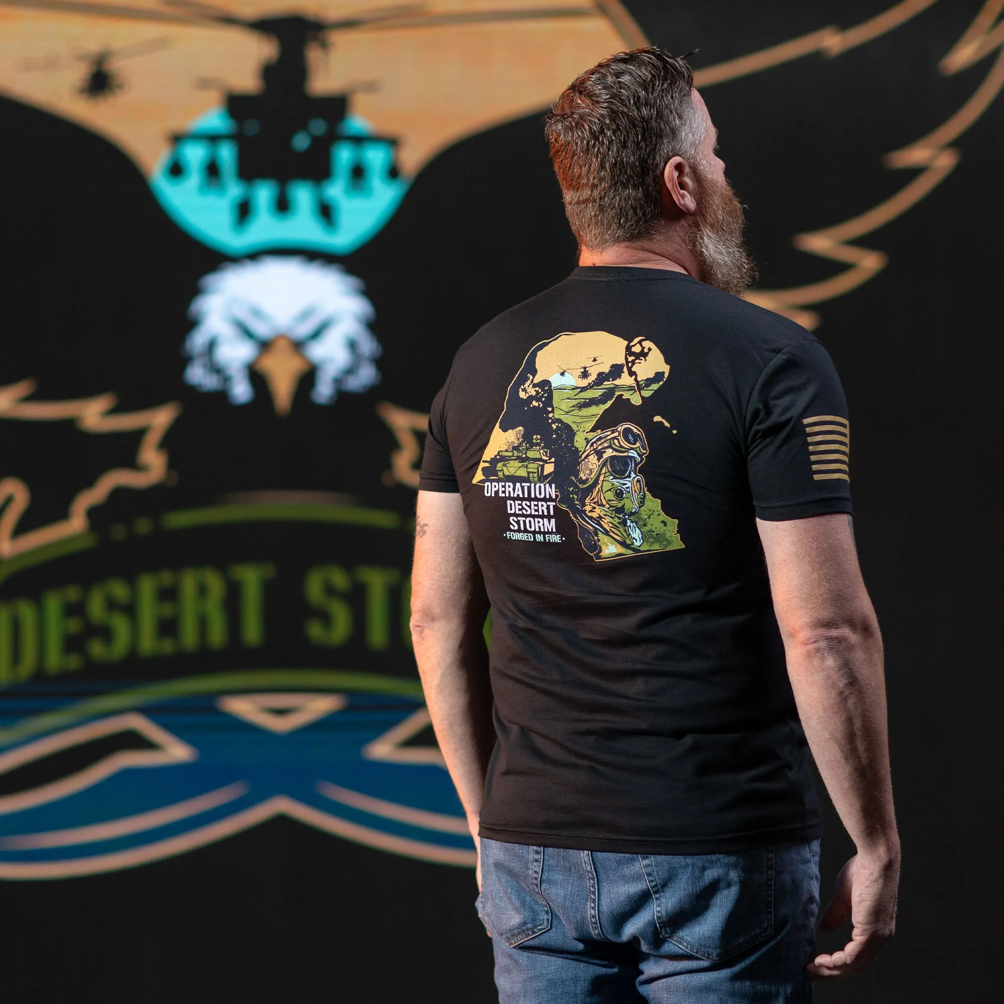 Desert Storm - Forged In Fire T-Shirt - Black sold by Grunt Style product image thumbnail 2