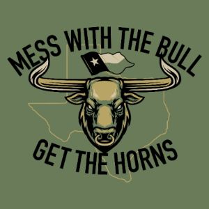 Mess with the Bull Hoodie - Military Green sold by Grunt Style